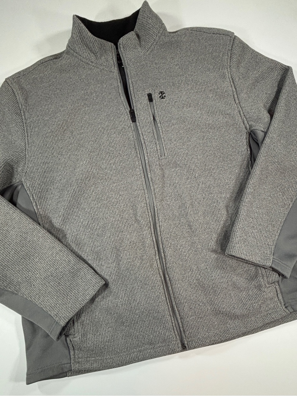 IZOD‎ Advantage Performance Gray Full Zip Stretch Jacket Men's XXL Fleece Lined
